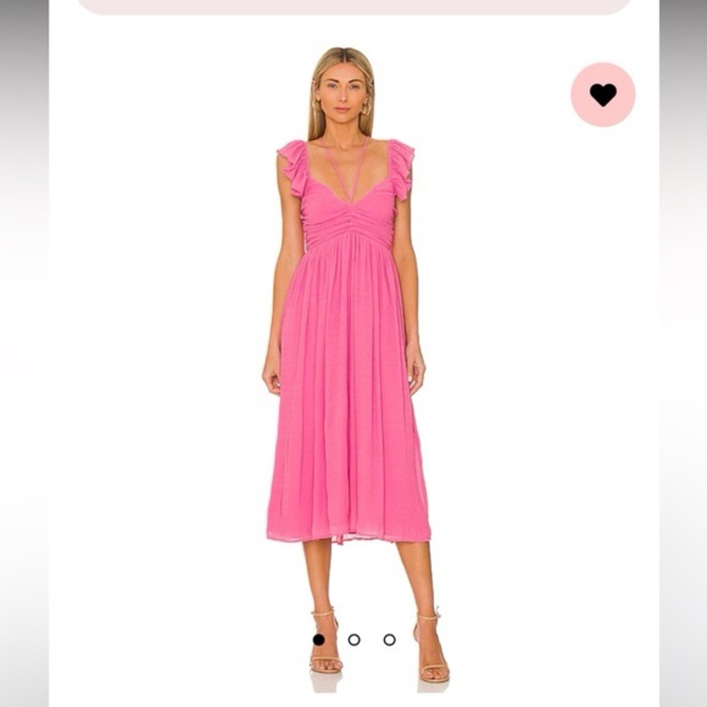 Tularosa Katrina Midi Dress in Ibis Rose